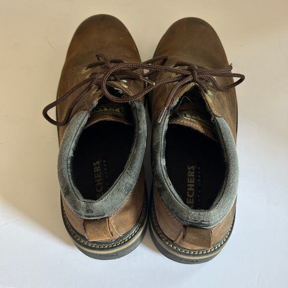 Skechers Vtg Mens Size 13 Brown Leather Chunky Oxford Shoes Lug Sole Y2K Grunge main image 5